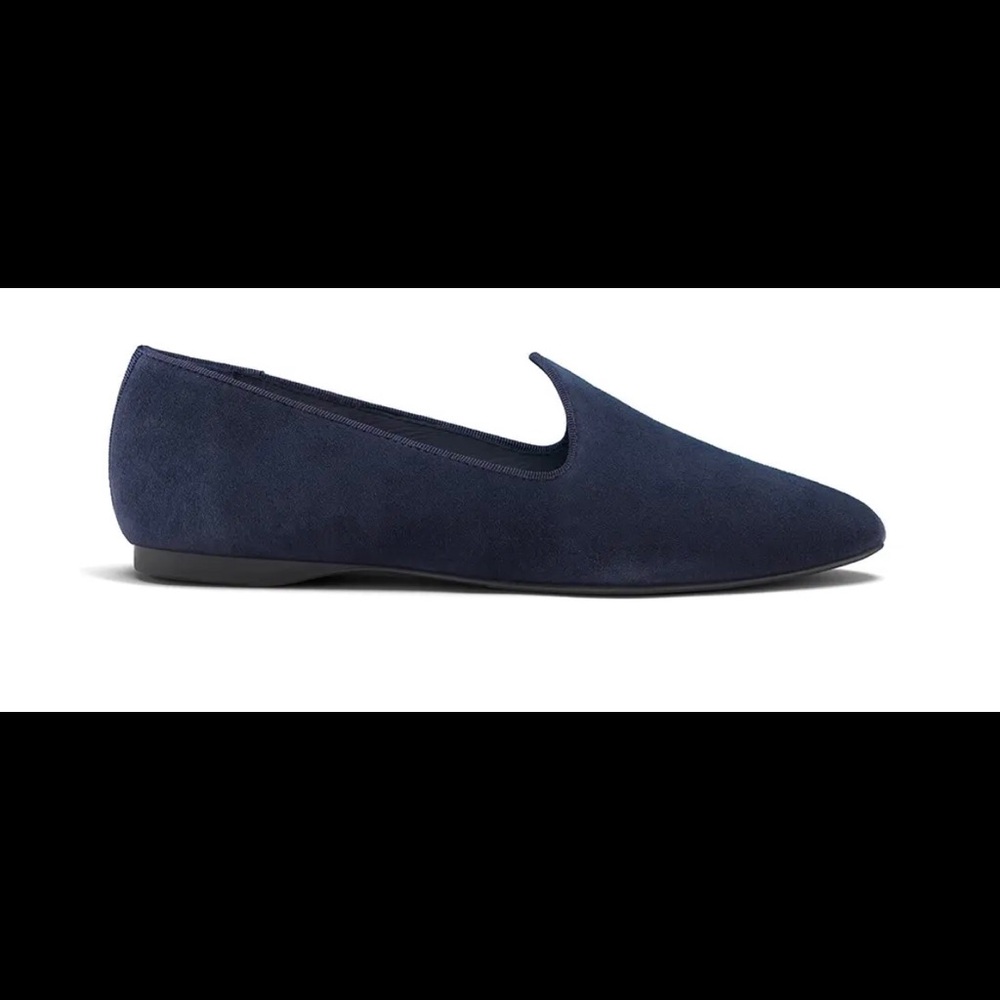 Birdies Navy Suede Flats